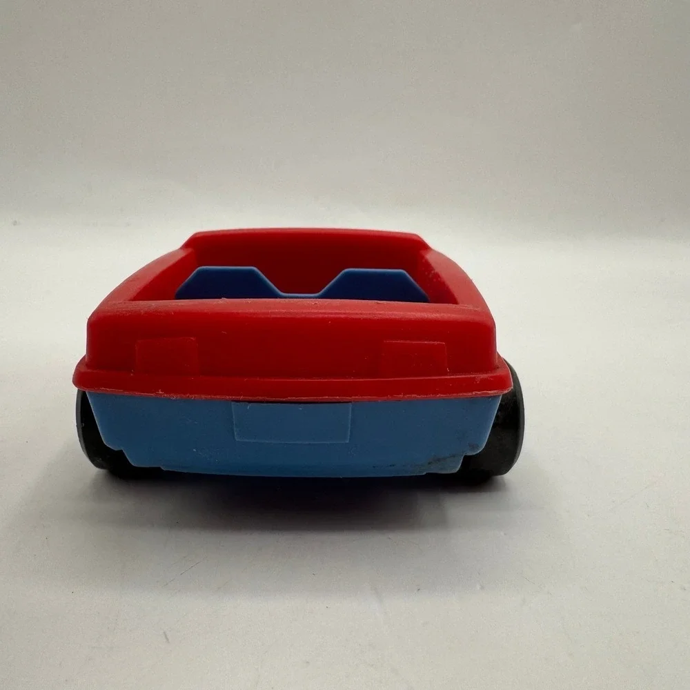 Playskool Convertible Toy Car Kids Small Red Blue Vintage Plastic Vehicle‎